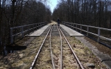Dressinåkning på järnvägsbron över Rönne å 2013-04-21