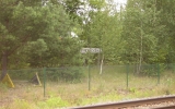 Järnvägsskylt där Sandbäckshult station en gång låg 2007-07-21